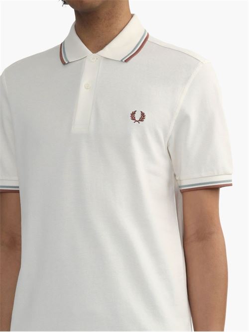 Polo manica corta con doppio bordino e logo ricamato FRED PERRY | M3600Y20